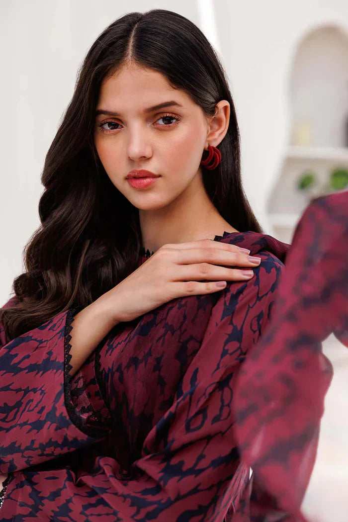 Karandi 3PC Printed Shirt with Karandi Printed Dupatta and Trouser – ZC822