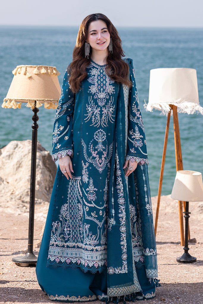 Lawn 3PC Embroidered Shirt with Organza Embroidered Dupatta – ZC1413