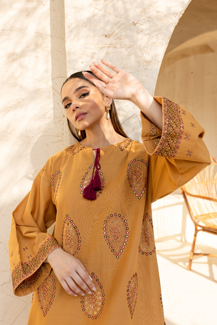 BATIK 2PC Dhanak Sequin Embroidered Shirt with Sequin Embroidered Trouser – ZC297