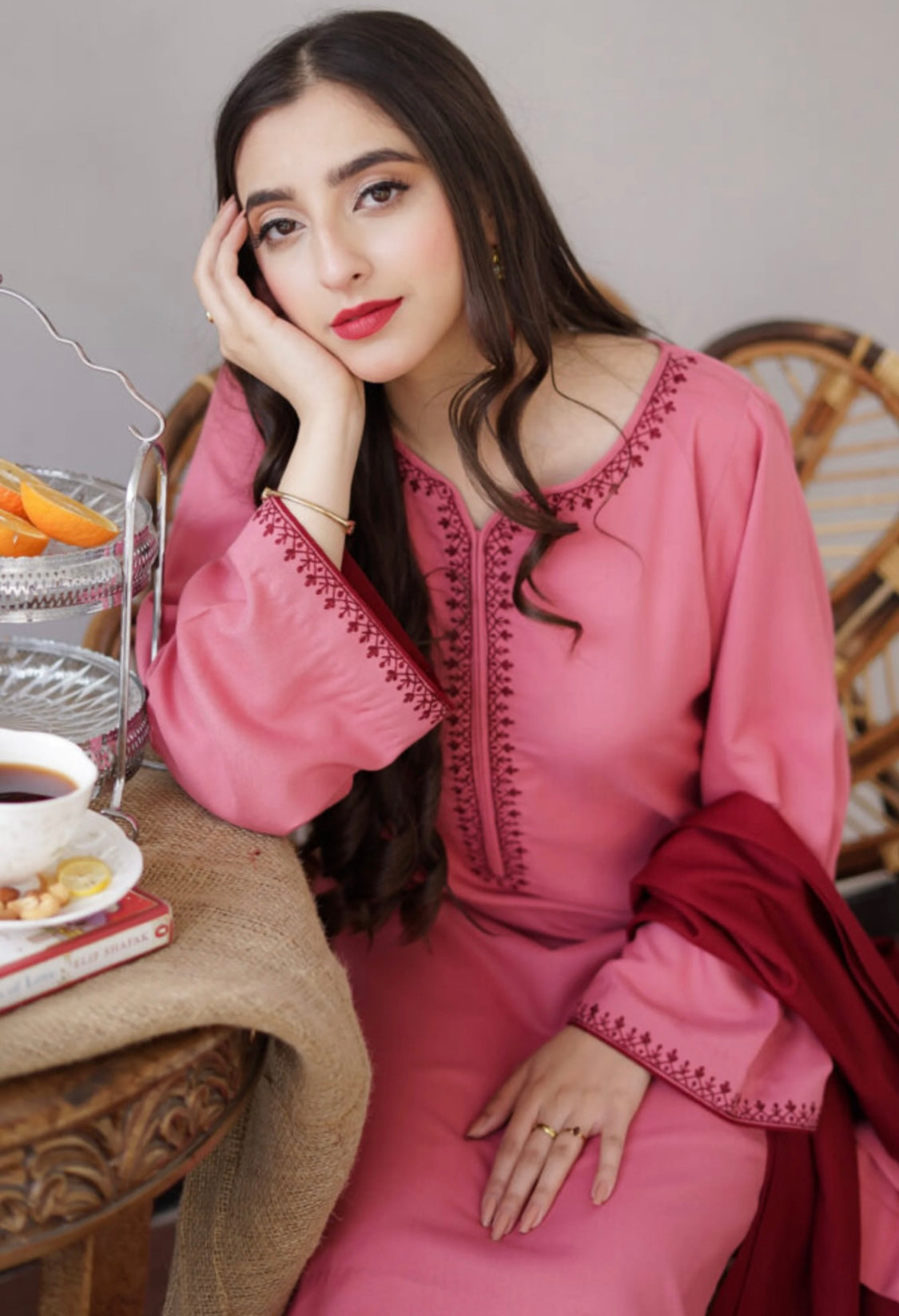 Dhanak Luxe 3PC Embroidered Unstitched Dress – ZC617