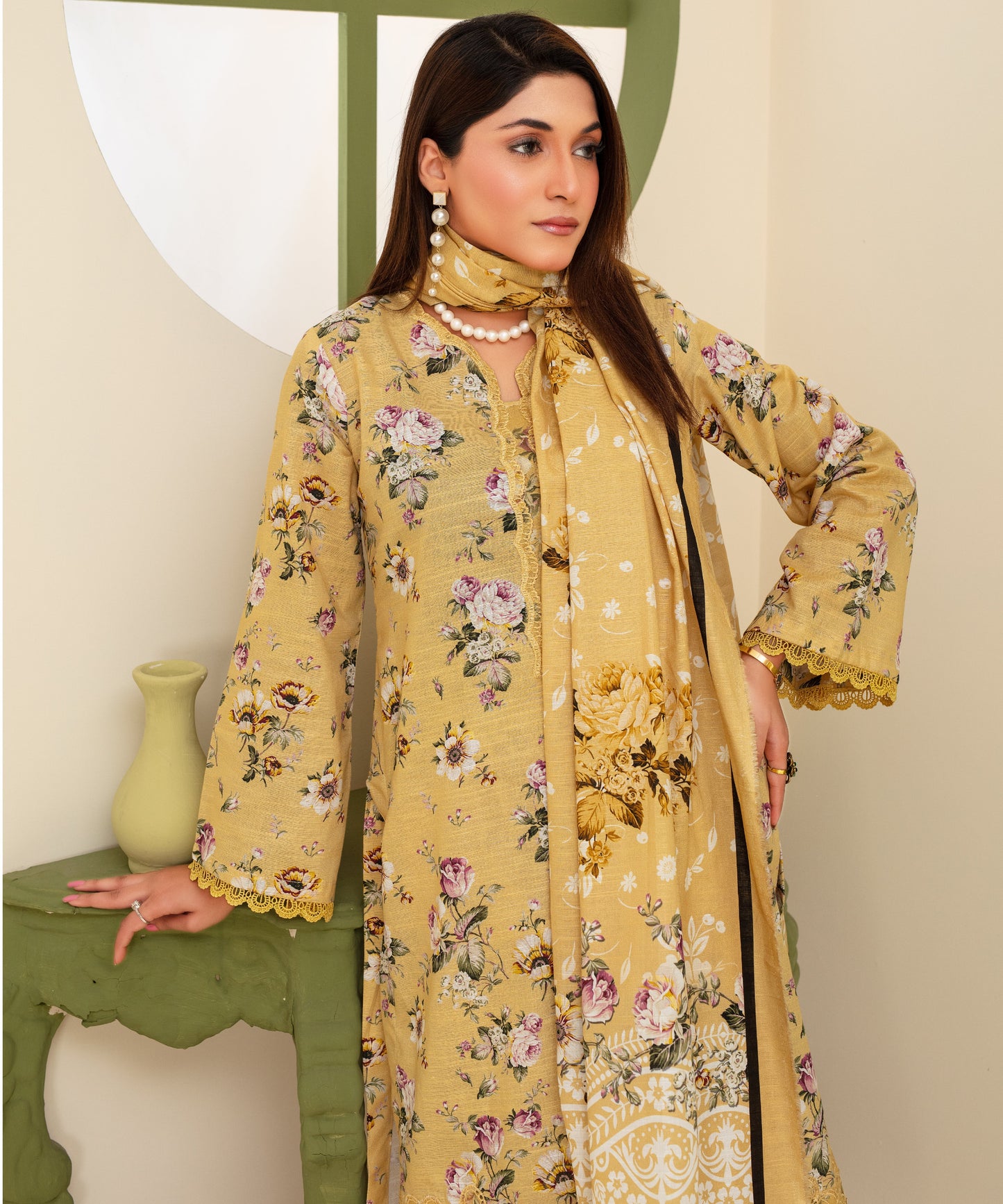Creation Khaddar 3PC with Khaddar Printed Shirt & Trouser – ZC912