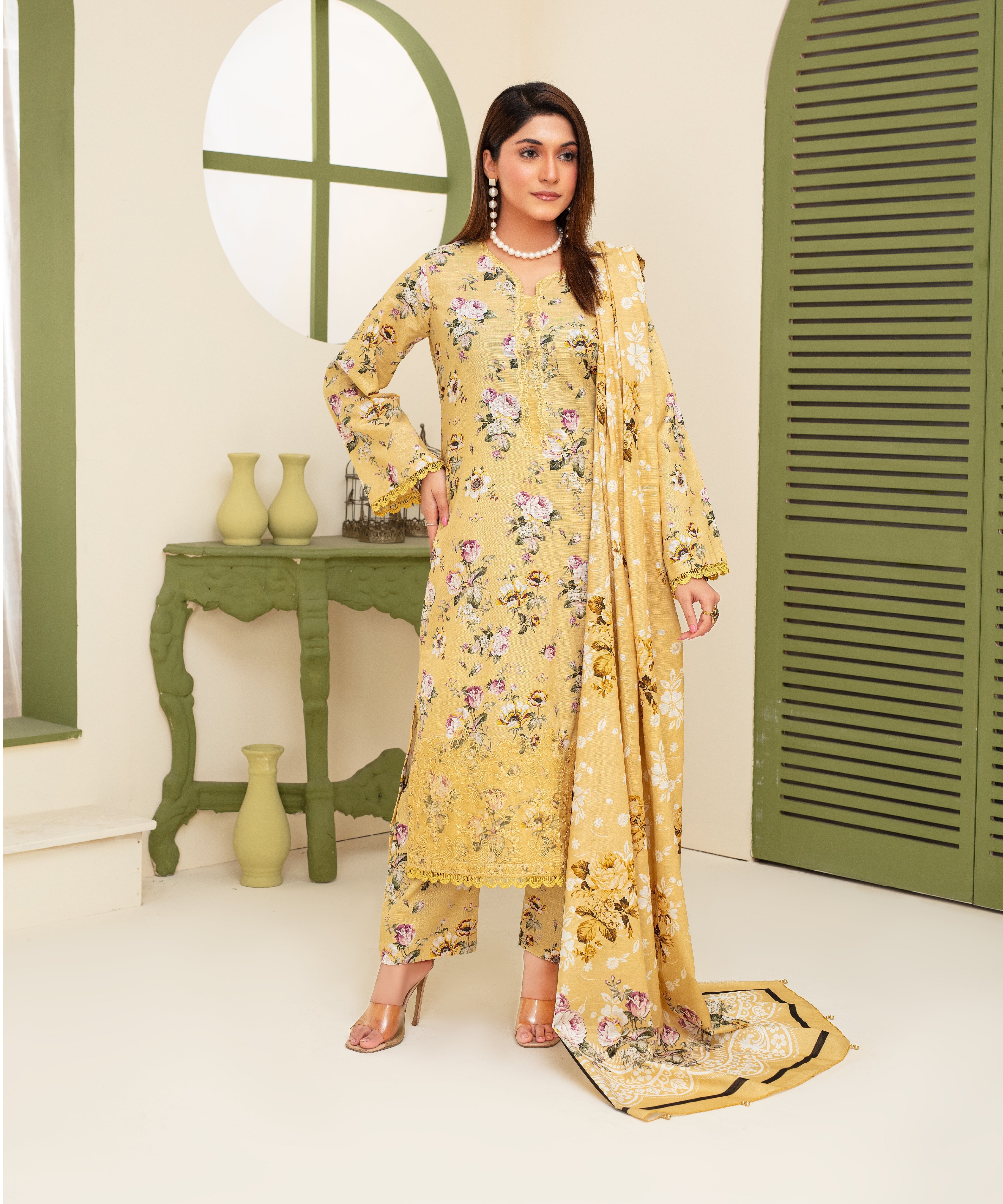 Creation Khaddar 3PC with Khaddar Printed Shirt & Trouser – ZC912