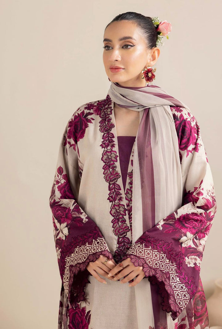 3PC Karandi Printed Shirt with Karandi Printed Dupatta and Trouser – ZC1706