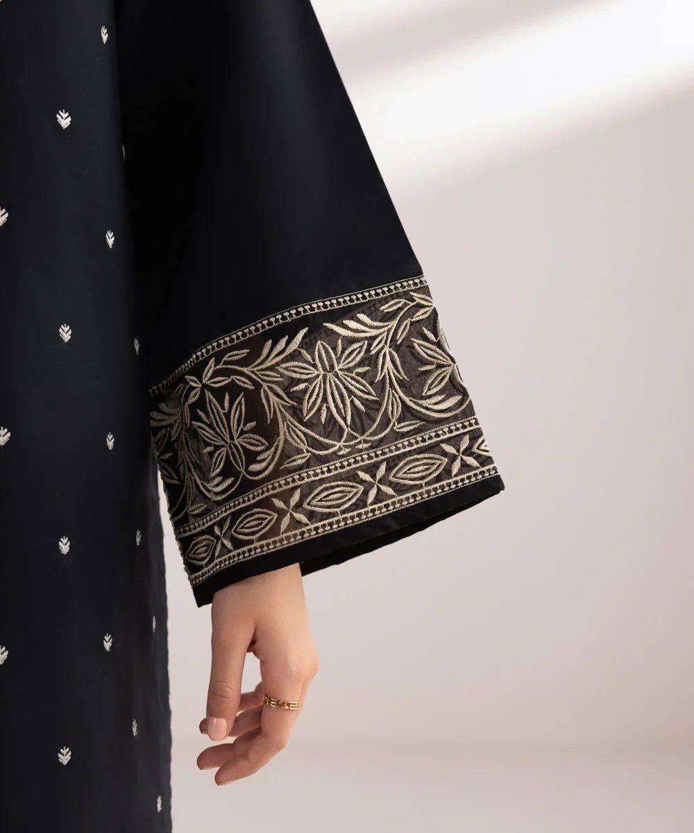 Dhanak 3PC Embroidered Shirt with Digital Printed Wool Shawl – ZC3121