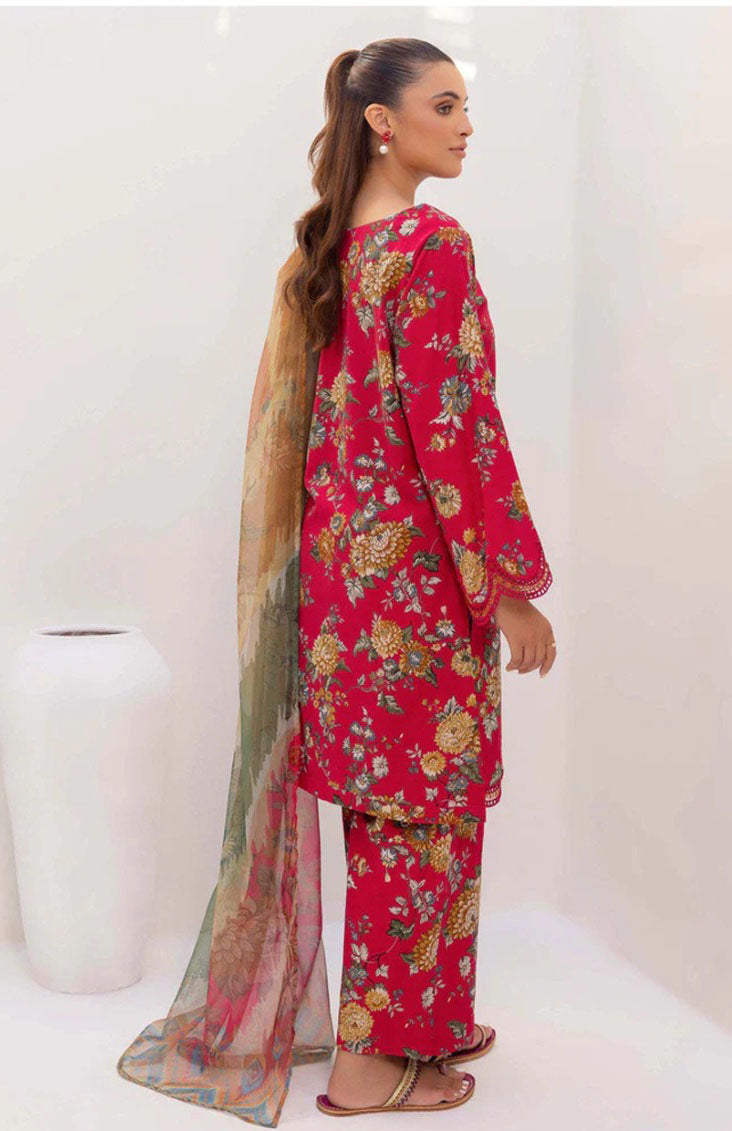 3PC Lawn Printed Shirt with Digital Printed Dupatta – ZC1612