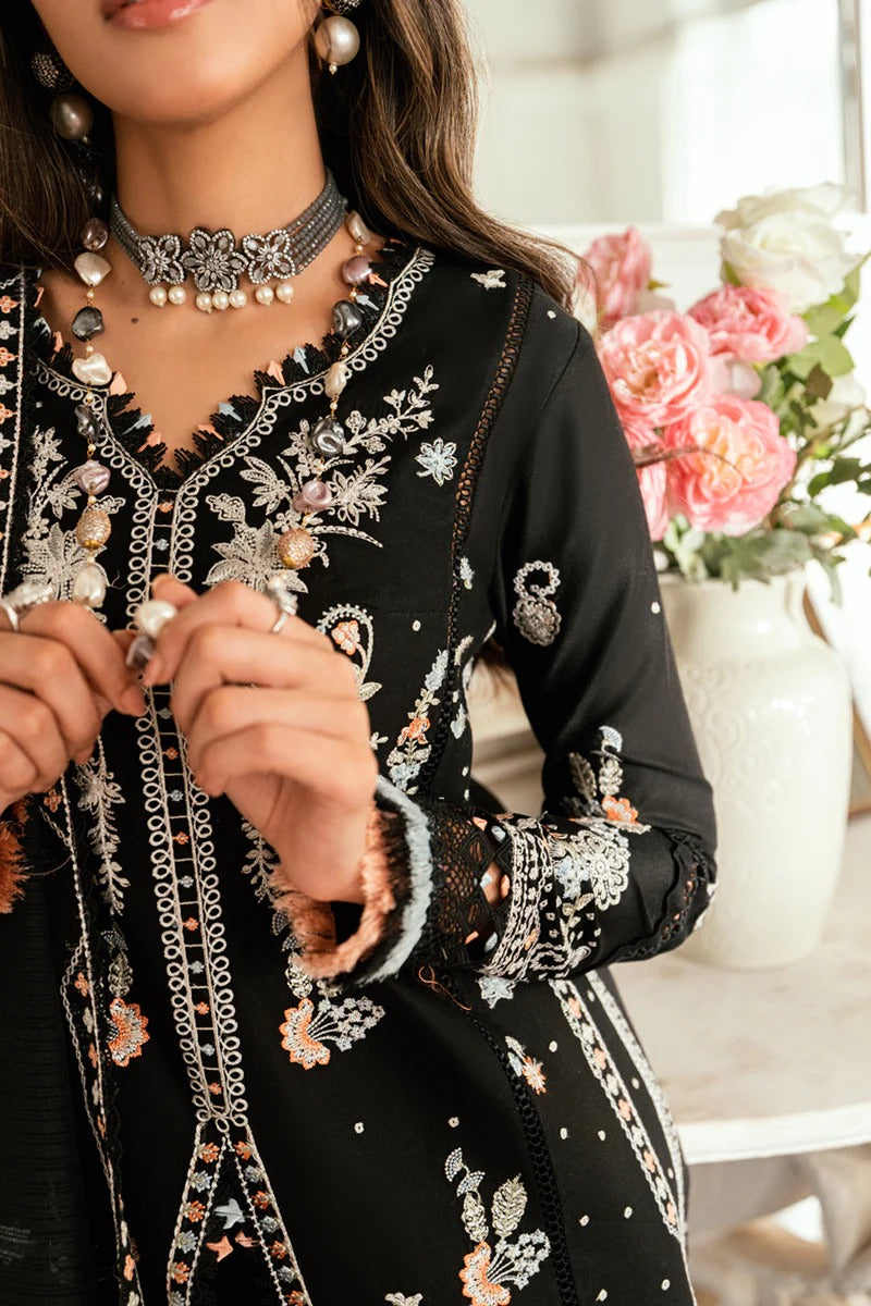 Dhanak 3PC Embroidered Shirt with Dhanak Embroidered Dupatta – ZC3395