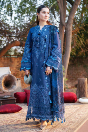 Lawn 3PC Embroidered Shirt with Digital Printed Jacquard Dupatta – ZC1424