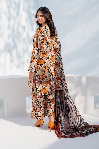 Baroque 3PC Karandi Printed Shirt with Karandi Printed Dupatta and Trouser – ZC1702