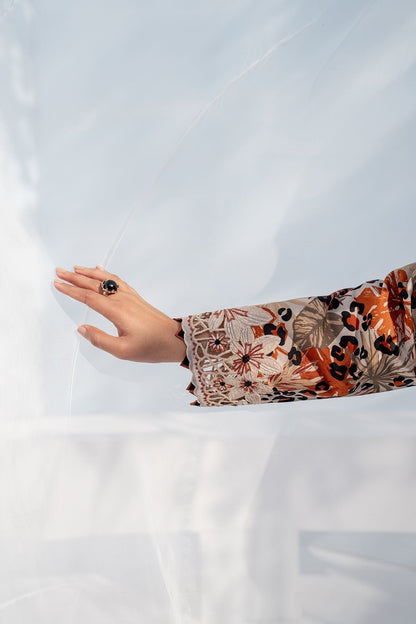 Baroque 3PC Karandi Printed Shirt with Karandi Printed Dupatta and Trouser – ZC1702