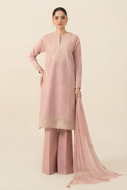 Dhanak 3PC Embroidered Shirt with Chiffon Embroidered Dupatta – ZC3133