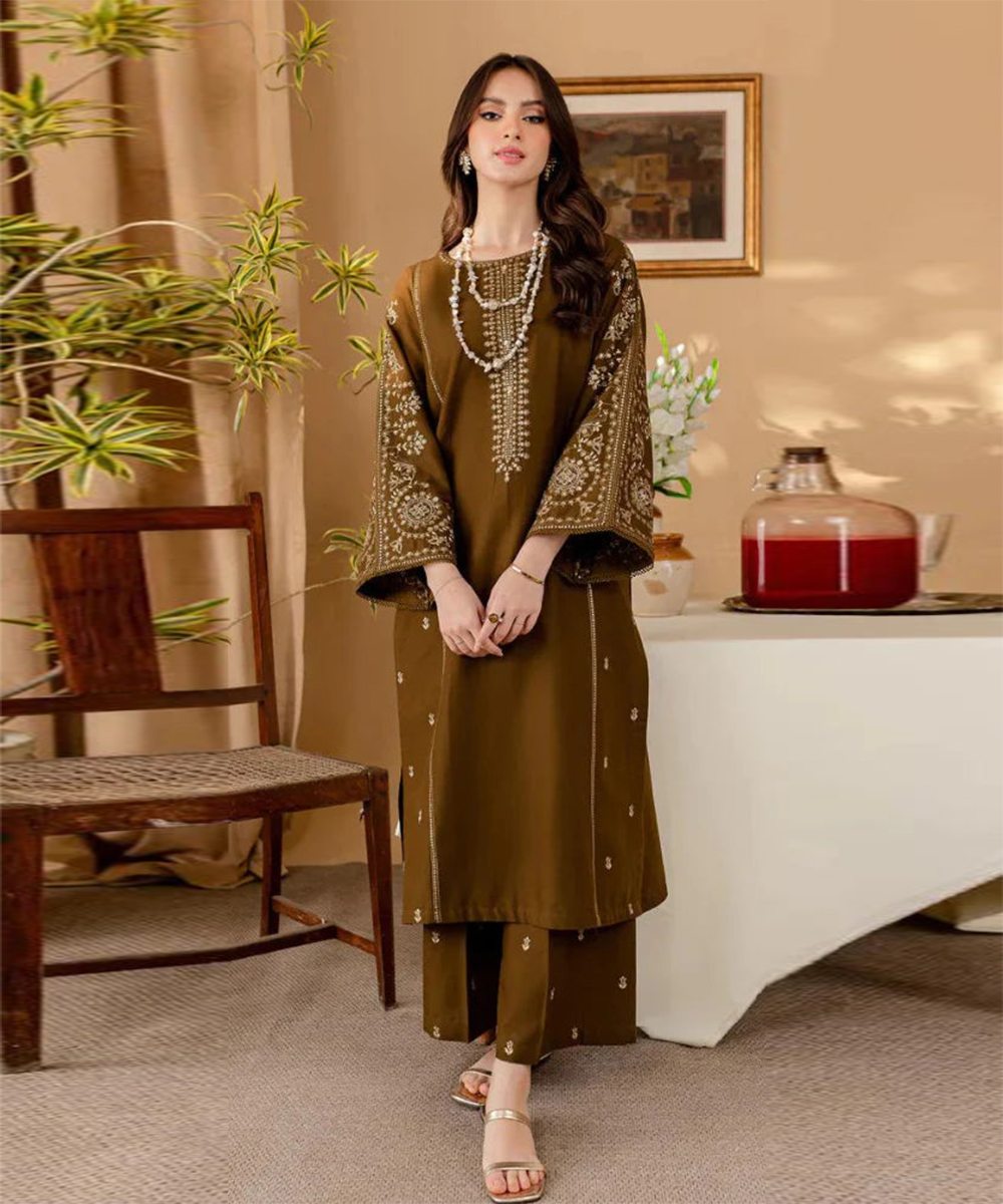 Batik Dhanak Luxe 2PC Embroidered Unstitched Dress – ZC185
