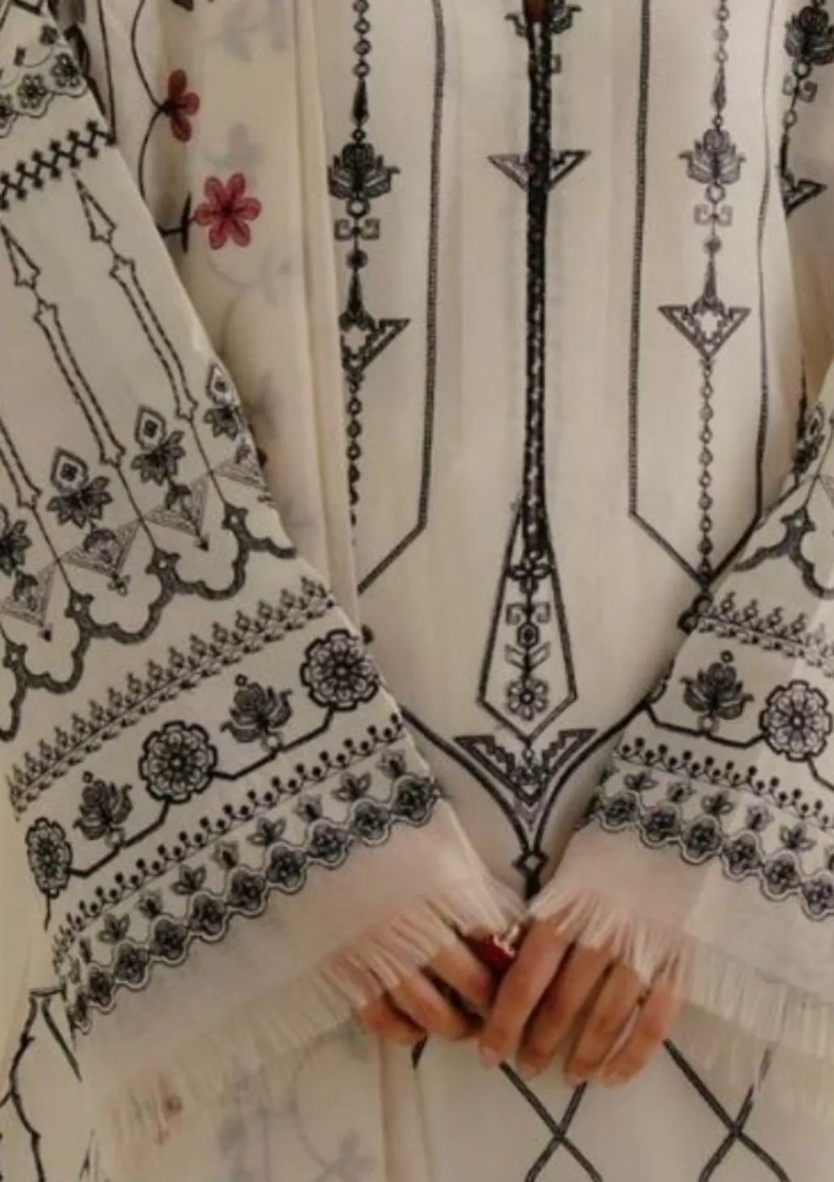 Lawn 3PC Embroidered Shirt with Digital Printed Jacquard Dupatta – ZC1383