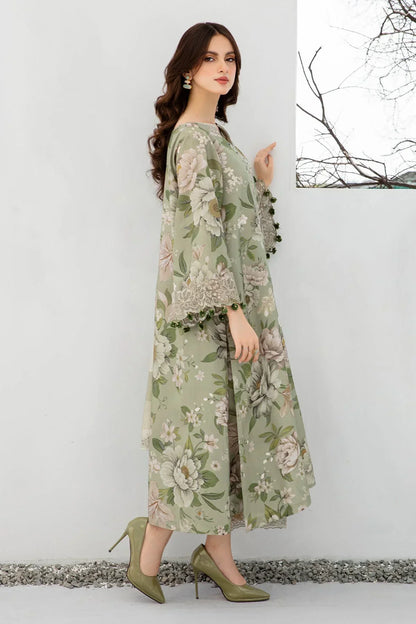 Baroque 3PC Karandi Printed Shirt with Karandi Printed Dupatta and Trouser – ZC801