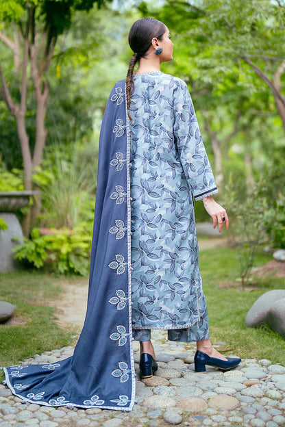 3PC Printed Lawn Zarri Shirt with Voile Printed Dupatta – ZC1527