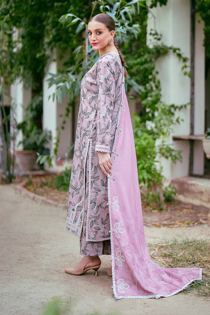 3PC Printed Lawn Zarri Shirt with Voile Printed Dupatta – ZC1522
