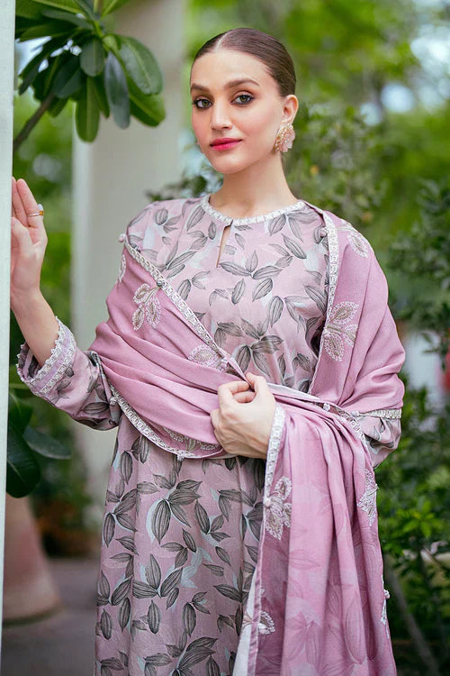 3PC Printed Lawn Zarri Shirt with Voile Printed Dupatta – ZC1522