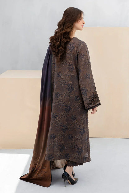 Baroque 3PC Karandi Printed Shirt with Karandi Printed Dupatta and Trouser – ZC804