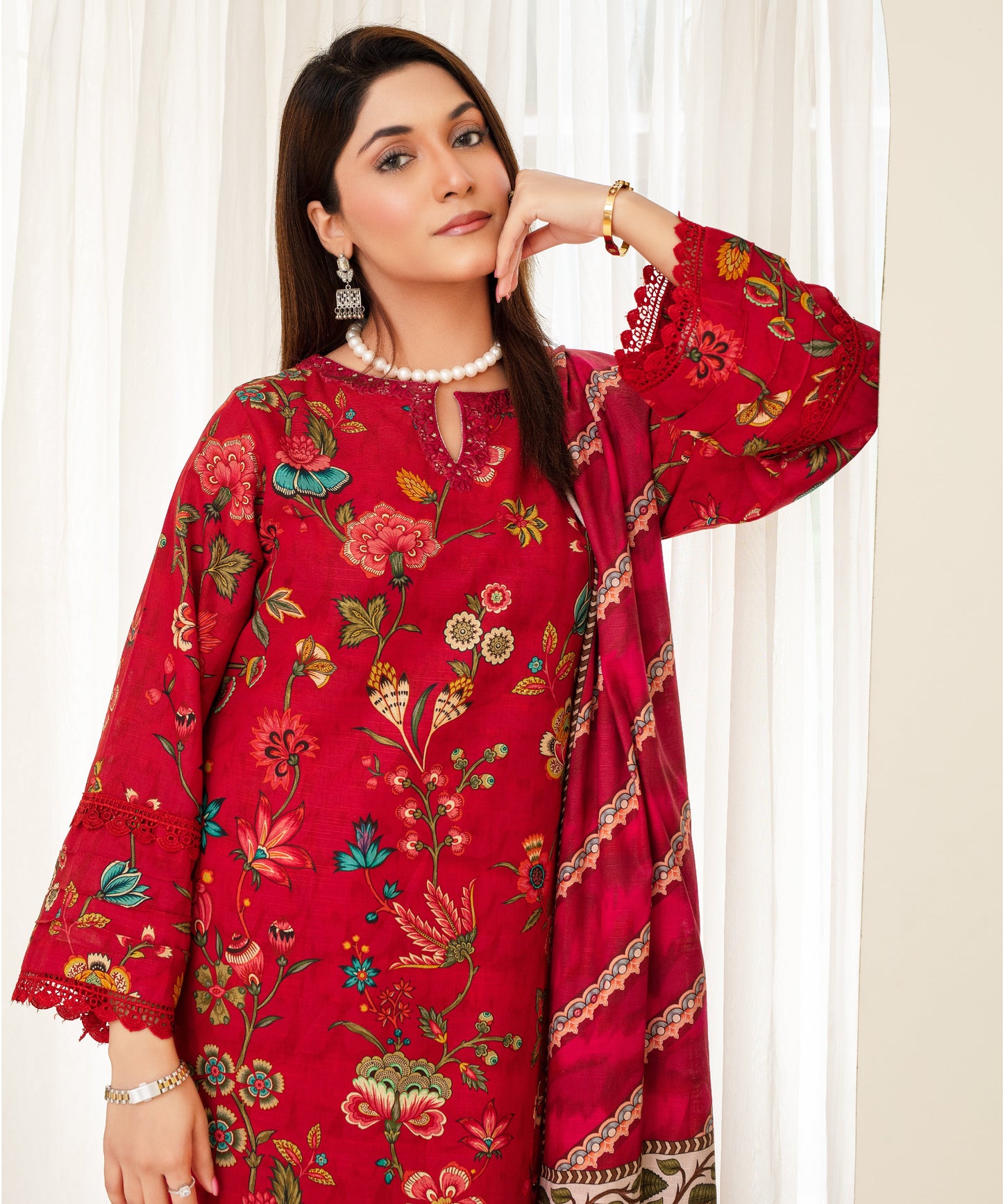 Creation Khaddar 3PC with Khaddar Printed Shirt & Trouser – ZC907