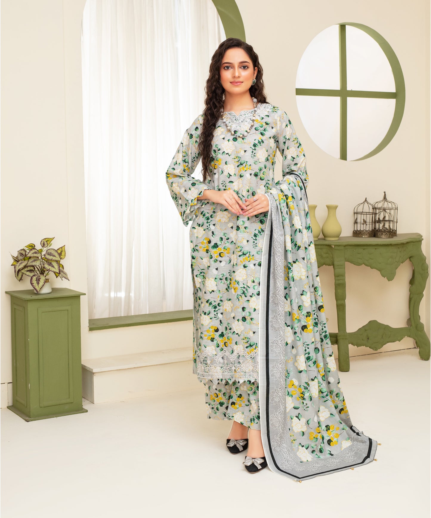 Creation Khaddar 3PC with Khaddar Printed Shirt & Trouser – ZC915