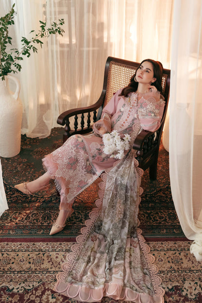 Dhanak 3PC Embroidered Shirt with Digital Printed Wool Shawl – ZC3402