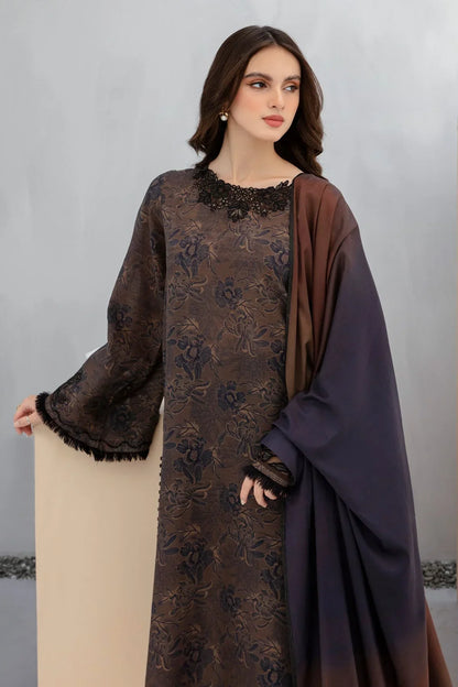 Baroque 3PC Karandi Printed Shirt with Karandi Printed Dupatta and Trouser – ZC804