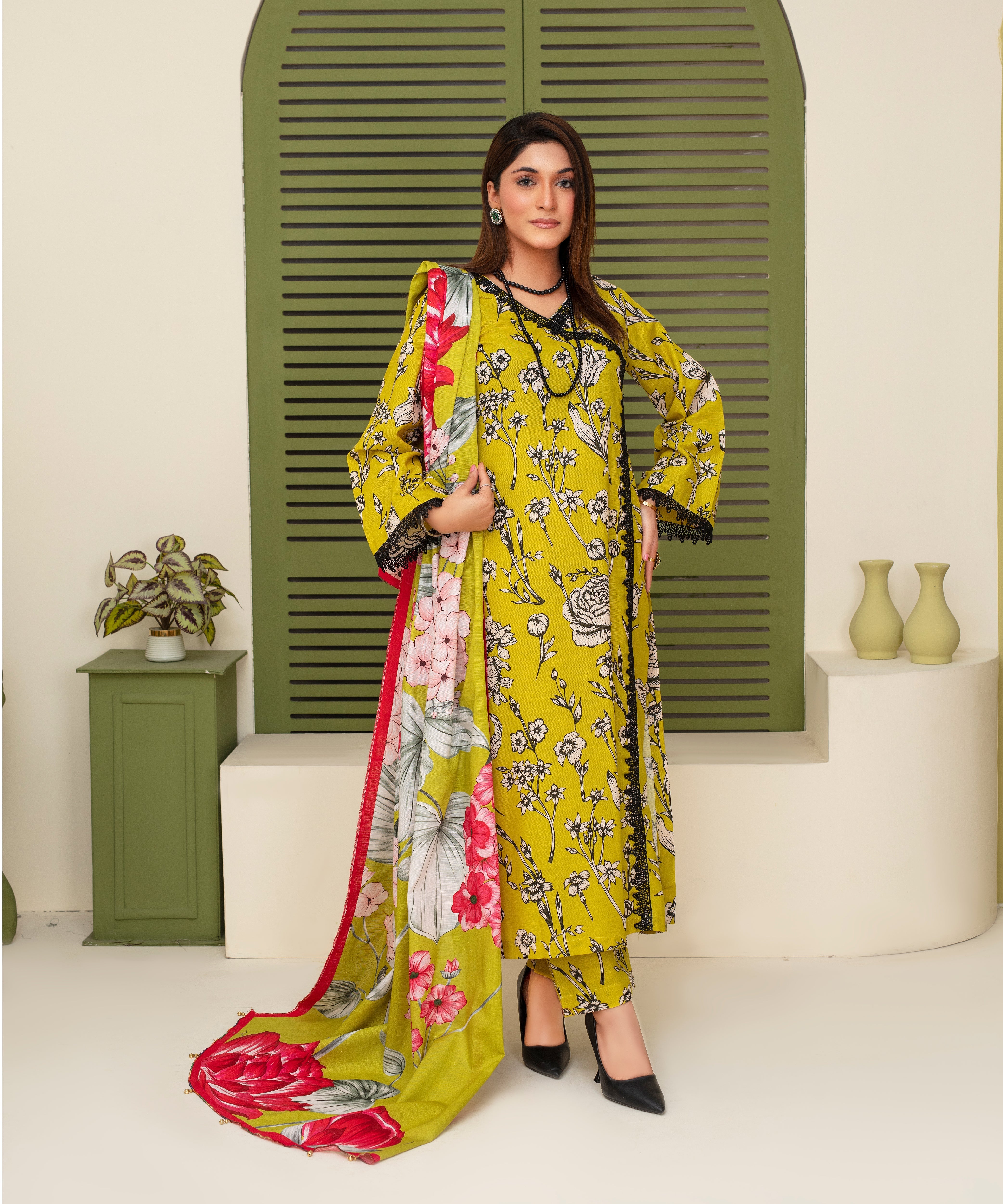 Creation Khaddar 3PC with Khaddar Printed Shirt & Trouser – ZC902