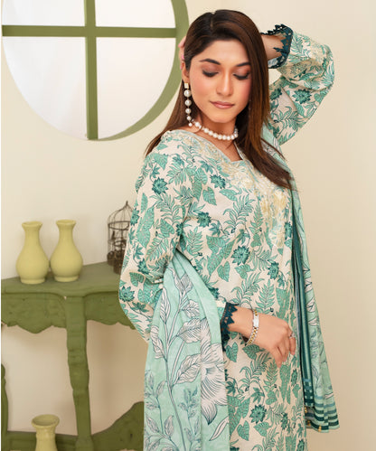 Creation Khaddar 3PC with Khaddar Printed Shirt & Trouser – ZC906