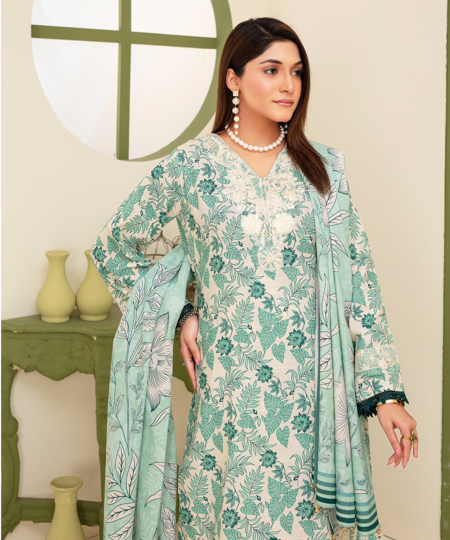 Creation Khaddar 3PC with Khaddar Printed Shirt & Trouser – ZC906