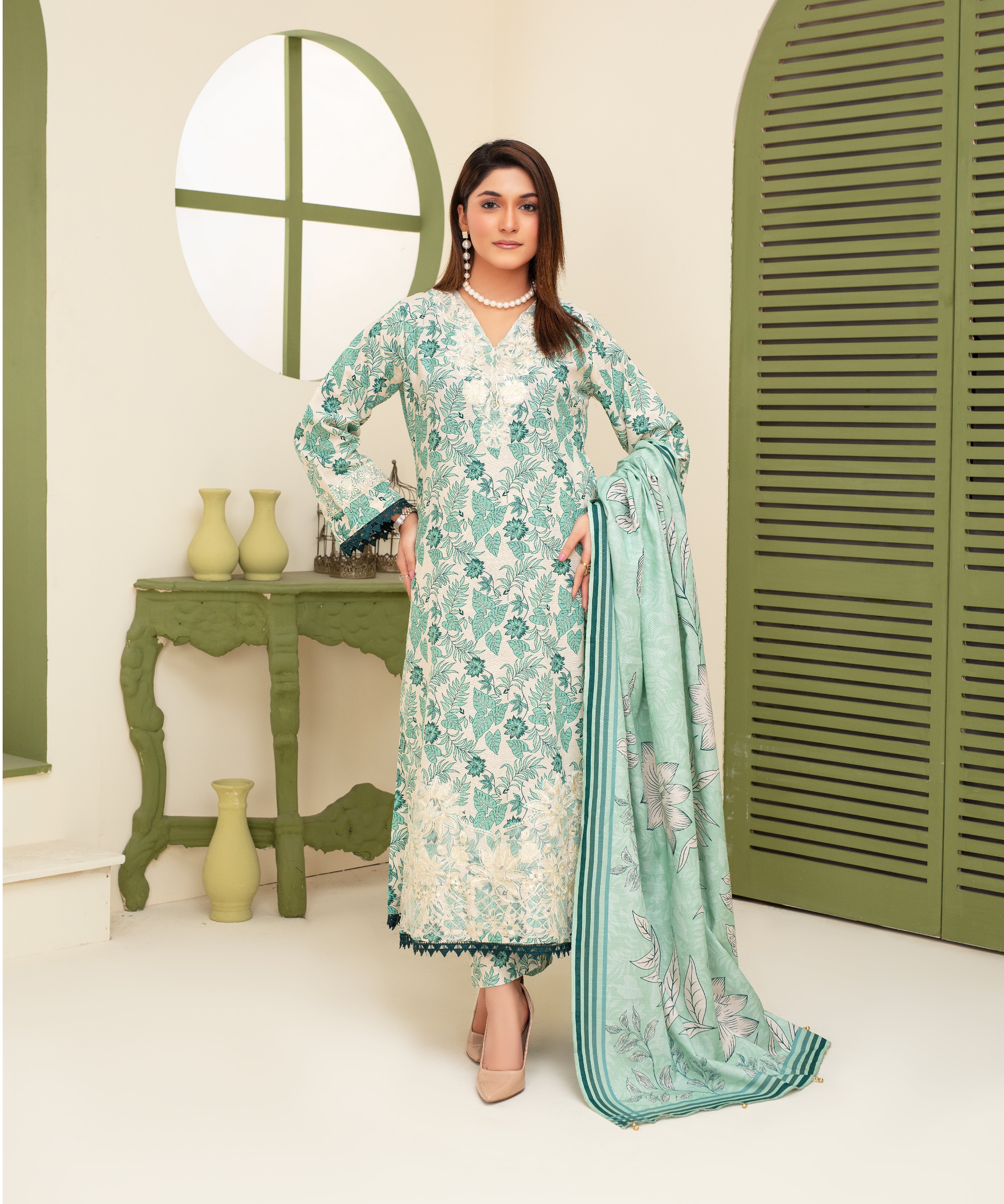 Creation Khaddar 3PC with Khaddar Printed Shirt & Trouser – ZC906