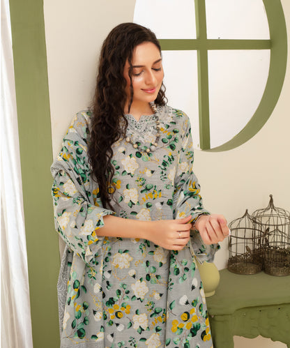 Creation Khaddar 3PC with Khaddar Printed Shirt & Trouser – ZC915