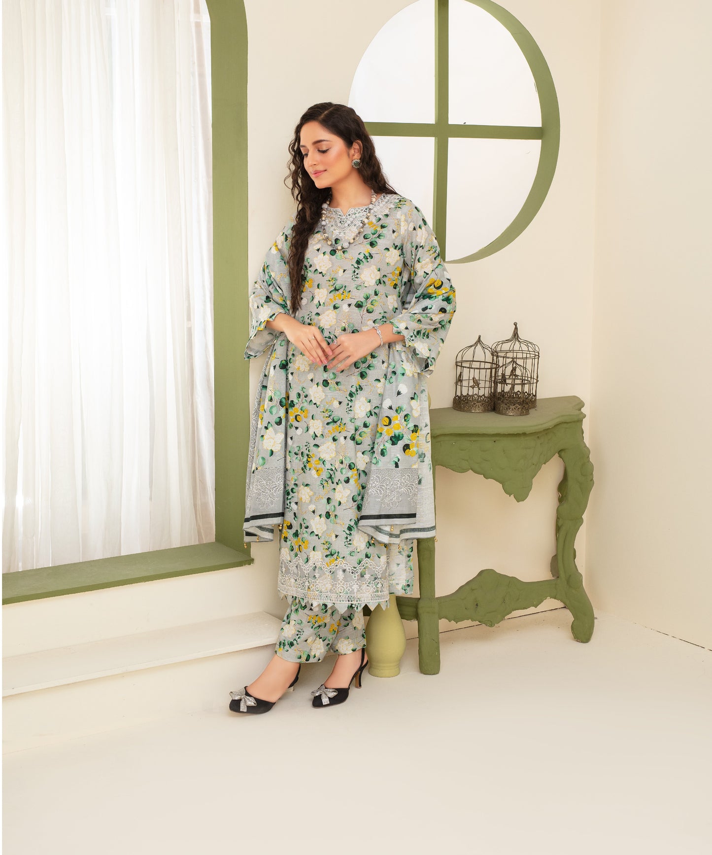 Creation Khaddar 3PC with Khaddar Printed Shirt & Trouser – ZC915