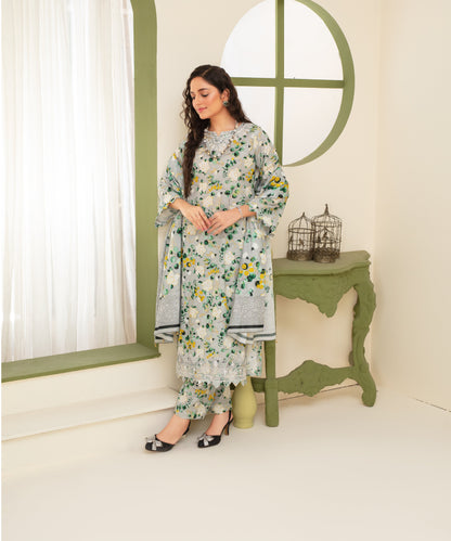 Creation Khaddar 3PC with Khaddar Printed Shirt & Trouser – ZC915
