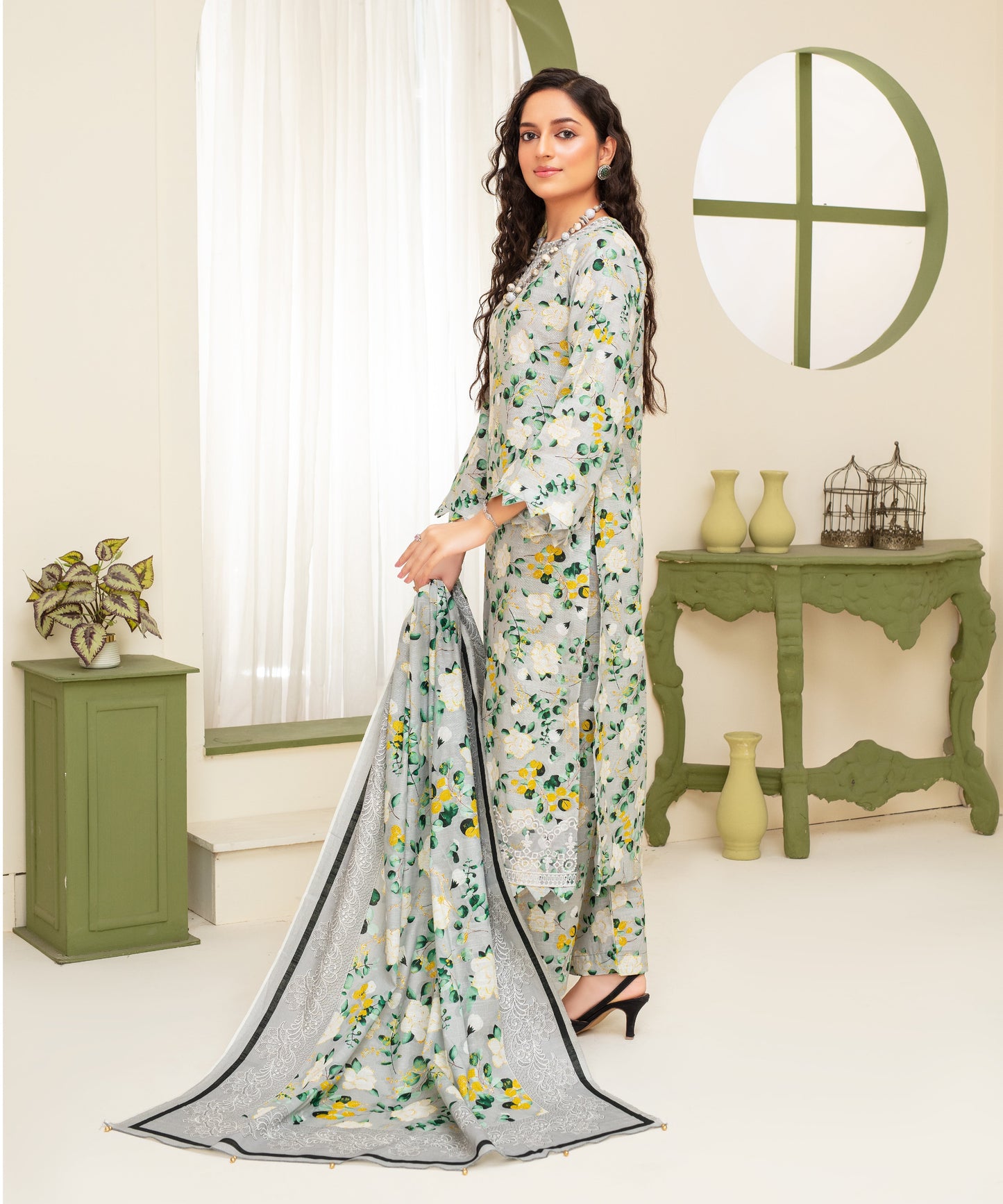 Creation Khaddar 3PC with Khaddar Printed Shirt & Trouser – ZC915