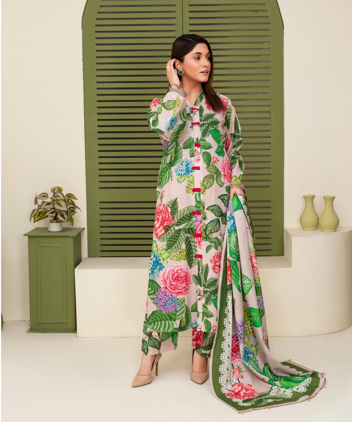 Creation Khaddar 3PC with Khaddar Printed Shirt & Trouser – ZC918