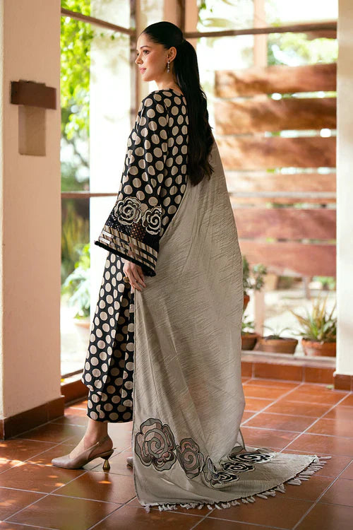 Baroque 3PC Karandi Printed Shirt with Karandi Printed Dupatta and Trouser – ZC827