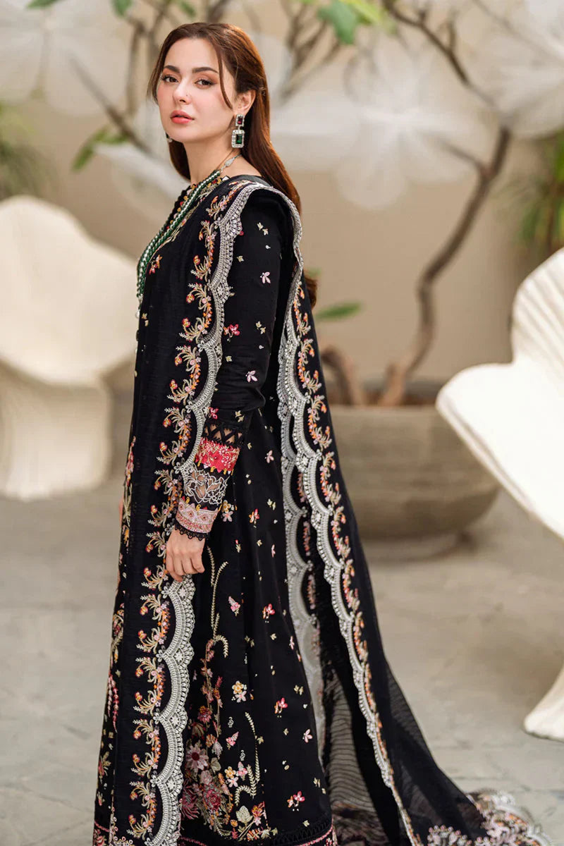 Lawn-3PC Embroidered Shirt with Organza Embroidered Dupatta-1253