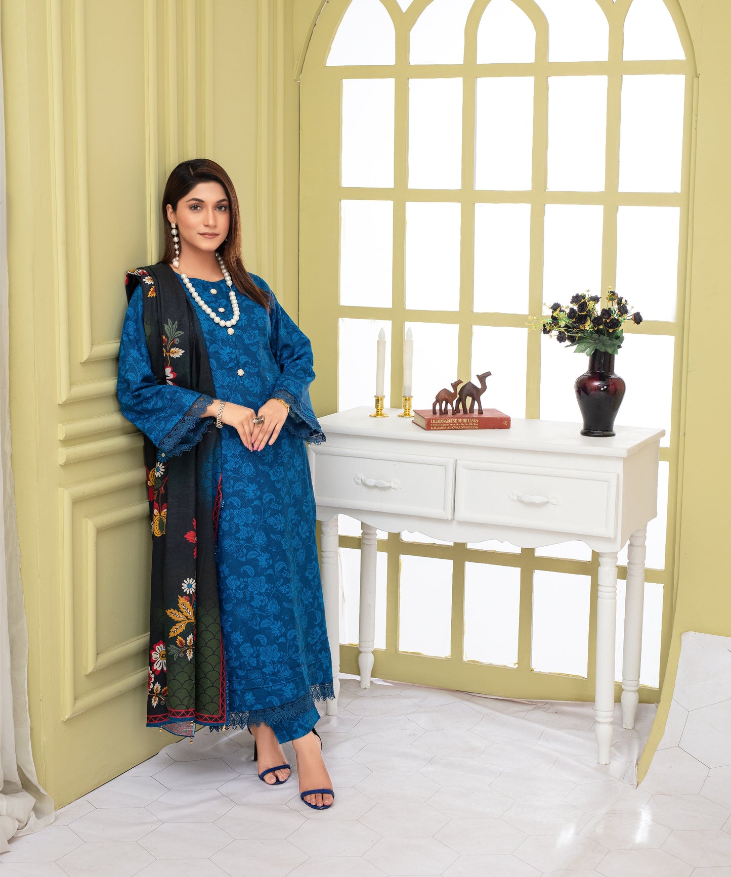 Creation Khaddar 3PC with Khaddar Printed Shirt & Trouser – ZC909