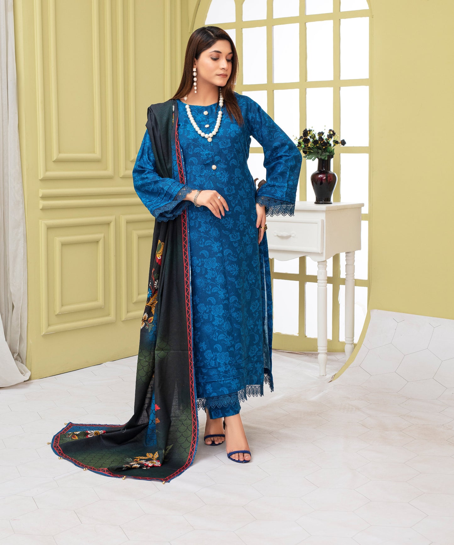 Creation Khaddar 3PC with Khaddar Printed Shirt & Trouser – ZC909