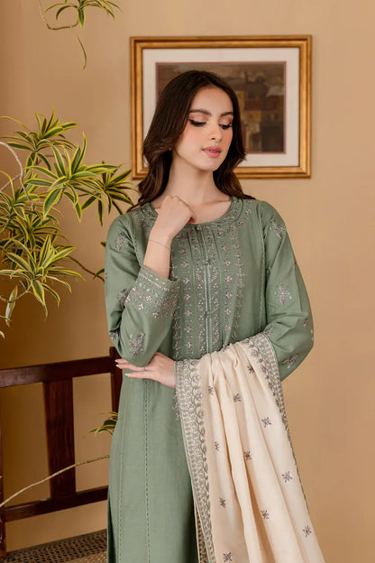 Batik 3PC Lawn Embroidered Shirt with Lawn Embroidered Dupatta – ZC1059