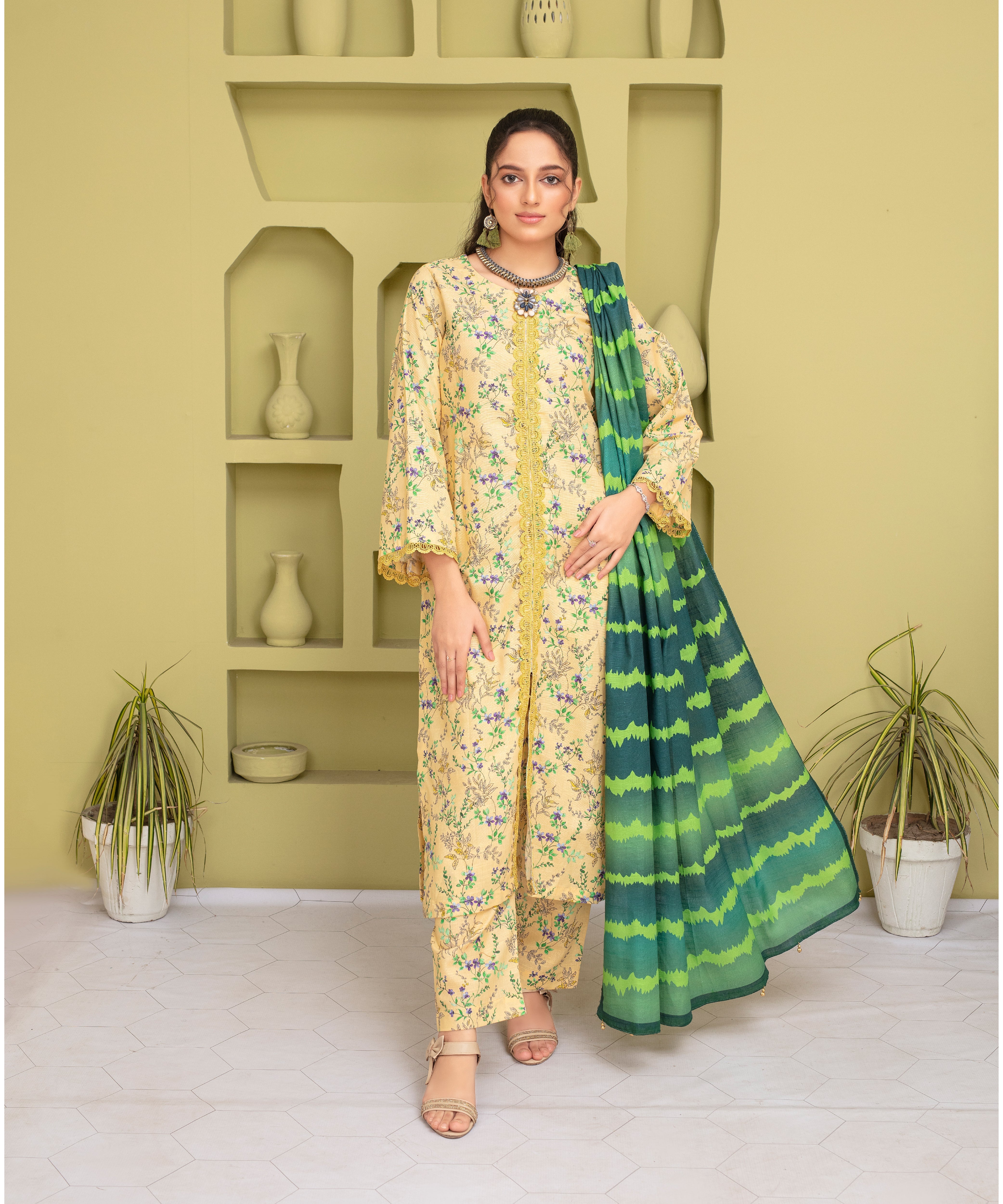 Creation Khaddar 3PC with Khaddar Printed Shirt & Trouser – ZC901