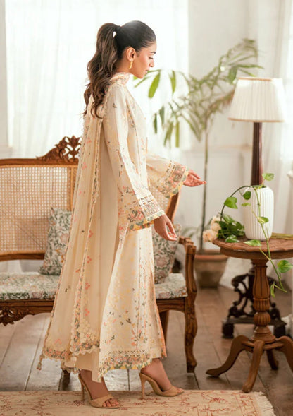 Dhanak 3PC Embroidered Shirt with Organza Embroidered Dupatta – ZC3368