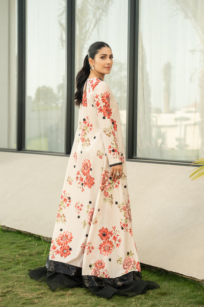 LULUSAR Luxe Silk 2PC Digital Printed Unstitched Dress – ZC853