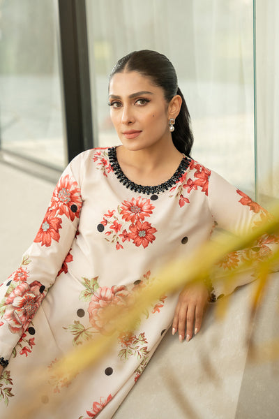 LULUSAR Luxe Silk 2PC Digital Printed Unstitched Dress – ZC853