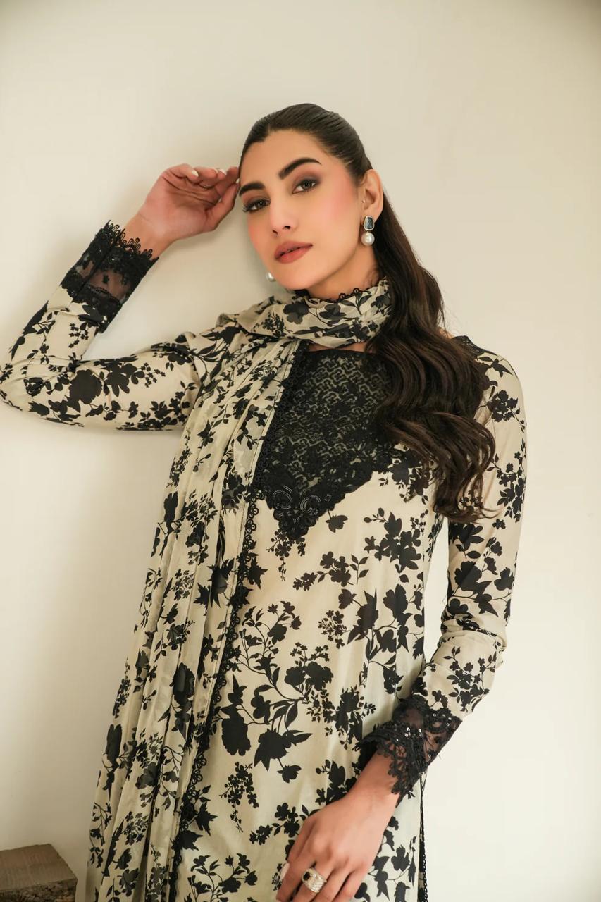 Karandi-3PC Digital Printed Shirt with Karandi Digital Printed Dupatta -1716