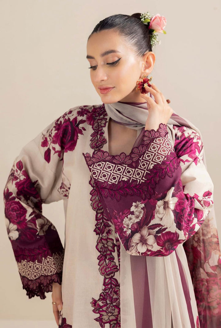 3PC Karandi Printed Shirt with Karandi Printed Dupatta and Trouser – ZC1706