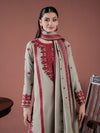 Lawn 3PC Embroidered Shirt with Organza Embroidered Dupatta – ZC1211