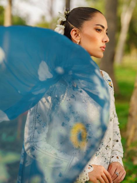 3PC Printed Lawn Shirt with Voile Printed Dupatta – ZC1546