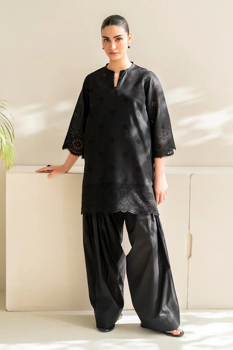 BAROQUE Dhanak 3PC Embroidered Suit with Chiffon Dupatta – ZC152