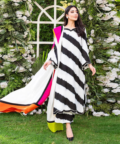 LULUSAR Luxe Silk 3PC Digital Printed Unstitched Dress – ZC866