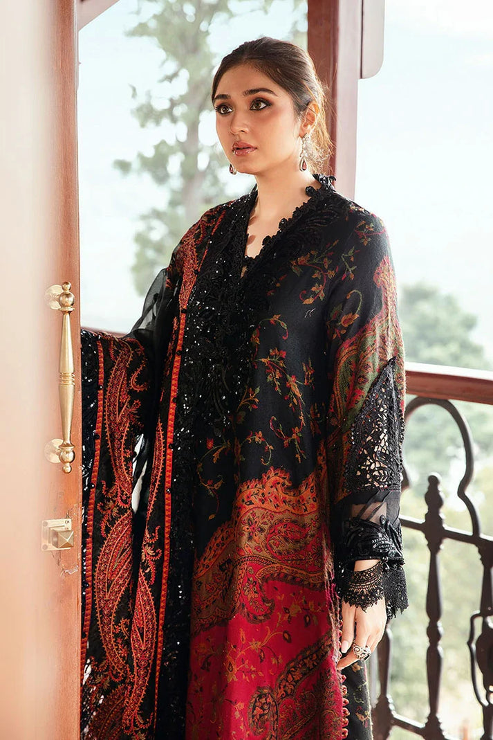 3PC Karandi Printed Shirt with Karandi Printed Dupatta and Trouser – ZC1709